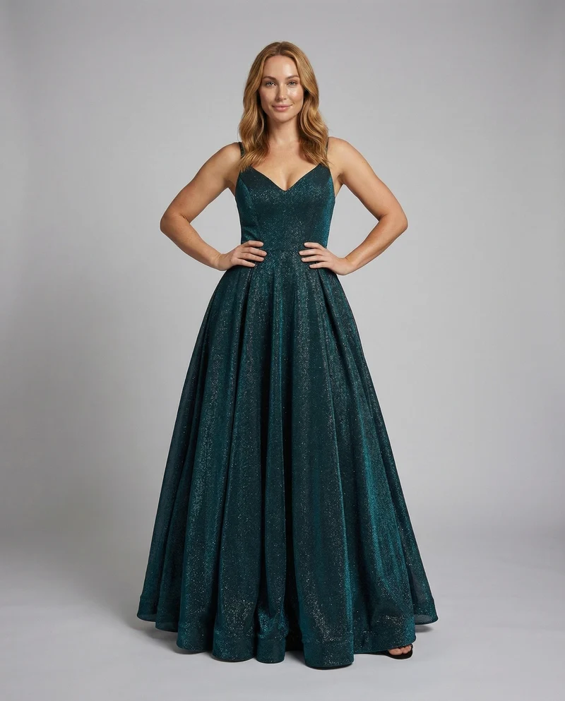 Damen Prinzessinnen-Ballkleid Korsage Volant-Tellerrock