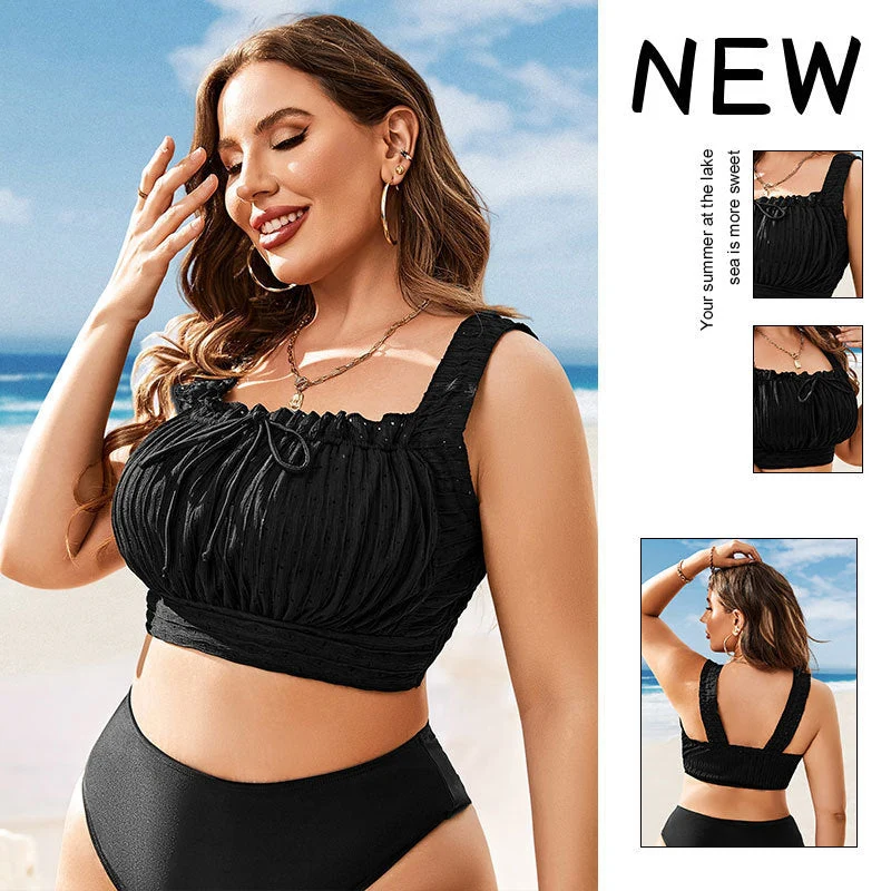 Damen Sport-Bikinioberteil mit stilvollem Rüschendesign