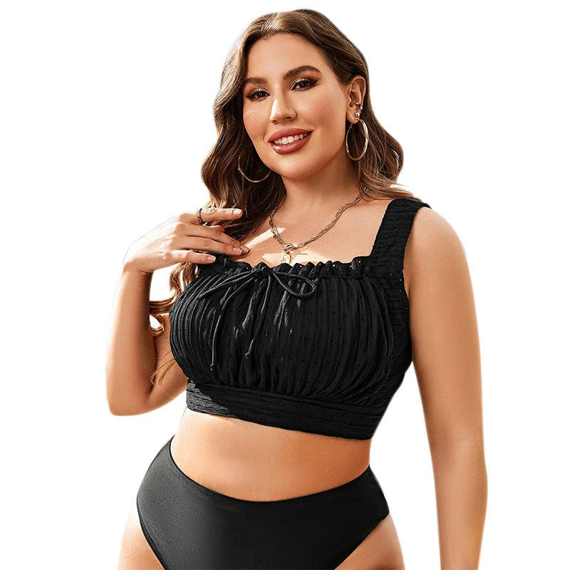 Damen Sport-Bikinioberteil mit stilvollem Rüschendesign