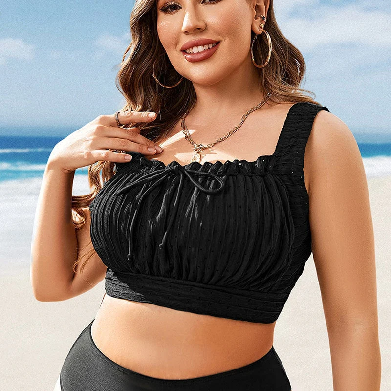 Damen Sport-Bikinioberteil mit stilvollem Rüschendesign