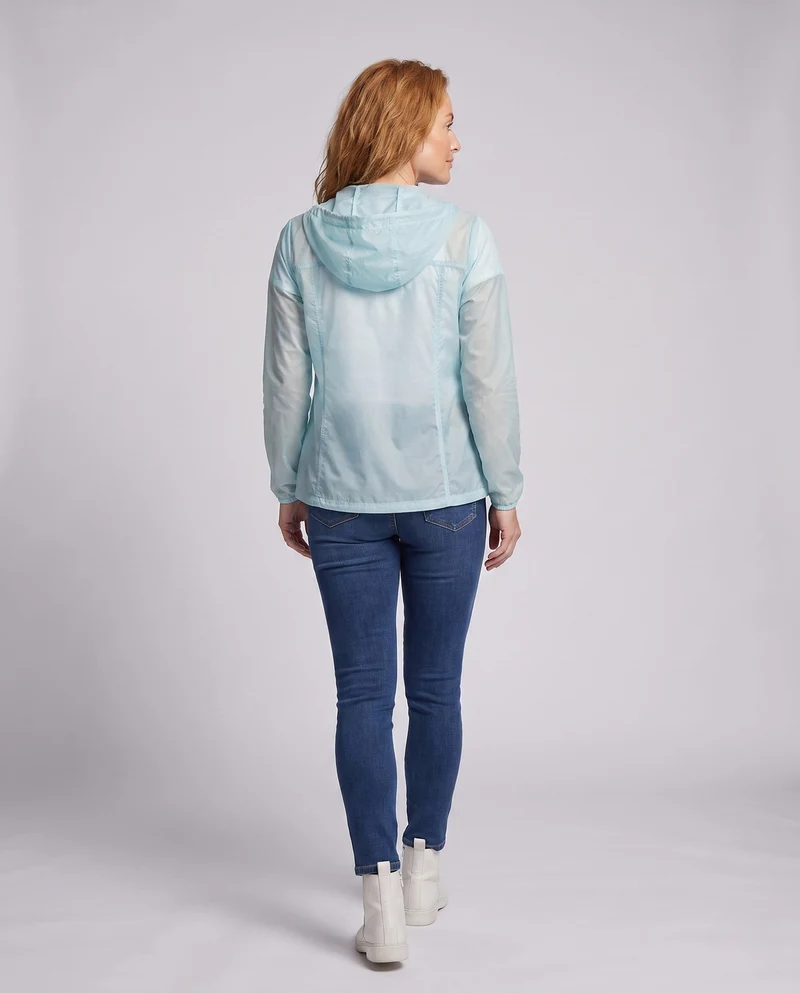 Damen nan ultraleichte Wind- und Sonnenschutzkapuzenjacke mit atmungsaktivem Mesh-Futter und Packtasche Nord Taschen
