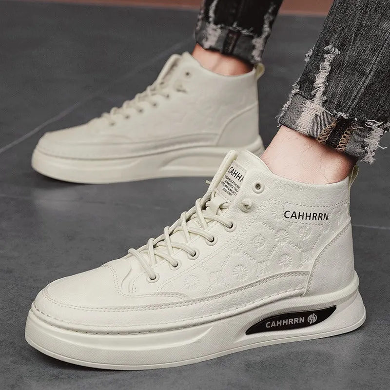 Damen Modische High-Top Sneakers mit atmungsaktiver Oberflächenstruktur