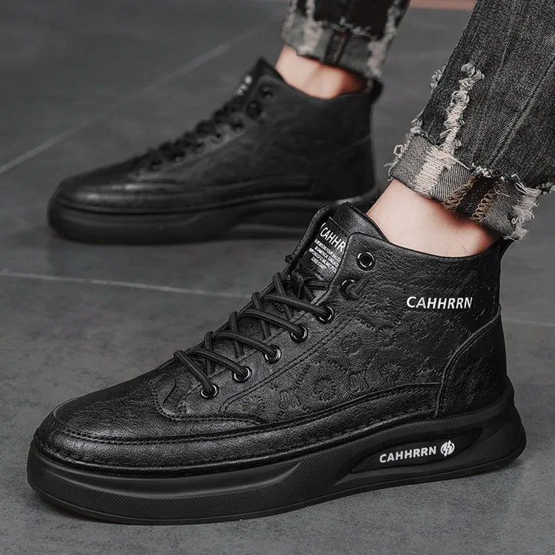 Damen Modische High-Top Sneakers mit atmungsaktiver Oberflächenstruktur