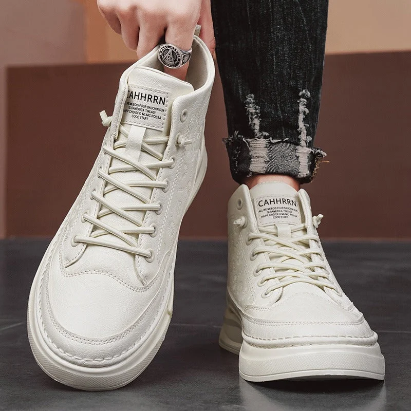 Damen Modische High-Top Sneakers mit atmungsaktiver Oberflächenstruktur