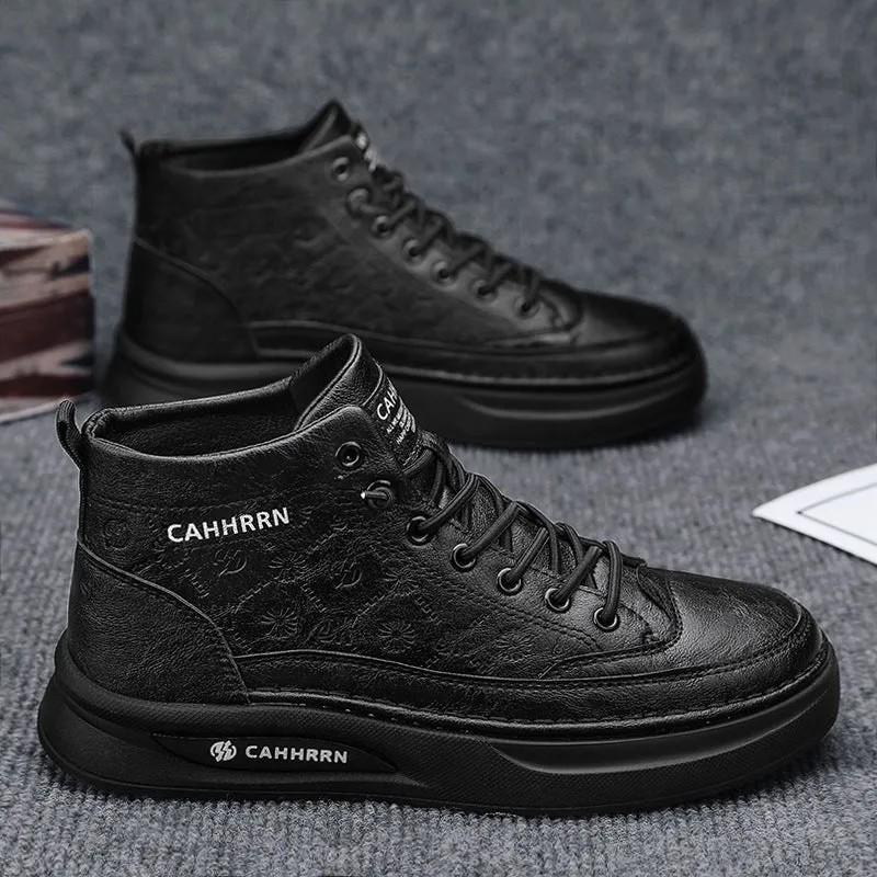 Damen Modische High-Top Sneakers mit atmungsaktiver Oberflächenstruktur