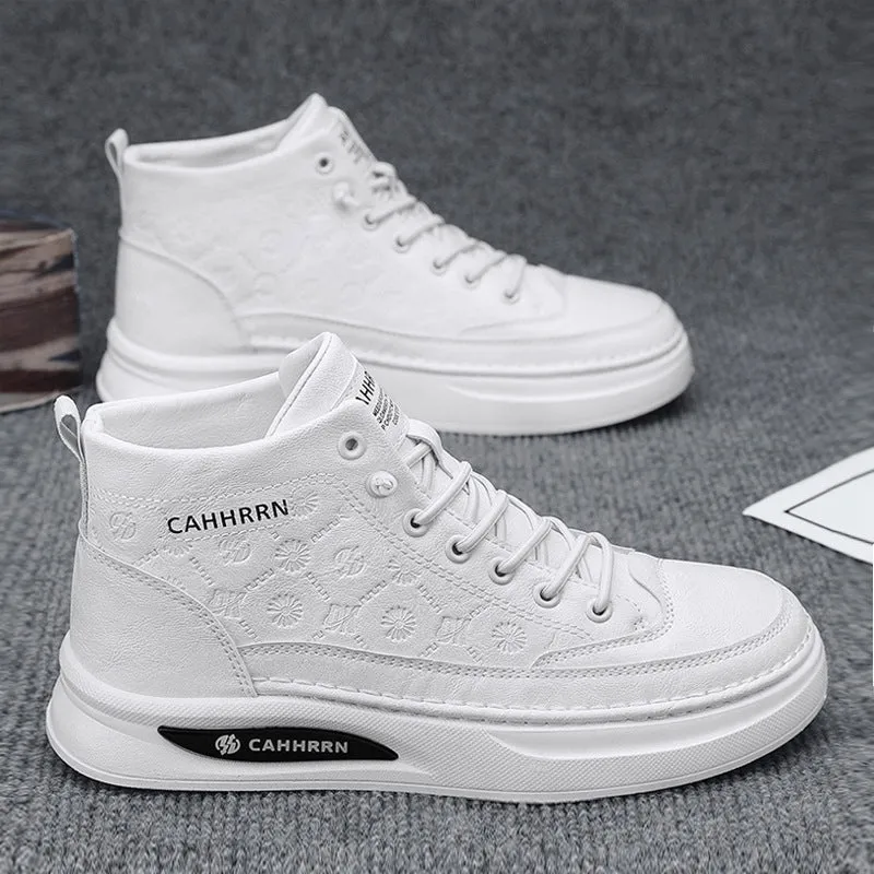 Damen Modische High-Top Sneakers mit atmungsaktiver Oberflächenstruktur