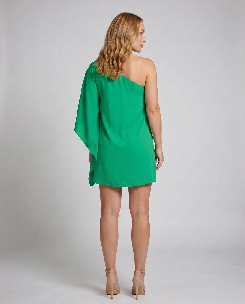 Damen Oversized Ein-Schulterkleid mit elegantem Schnitt