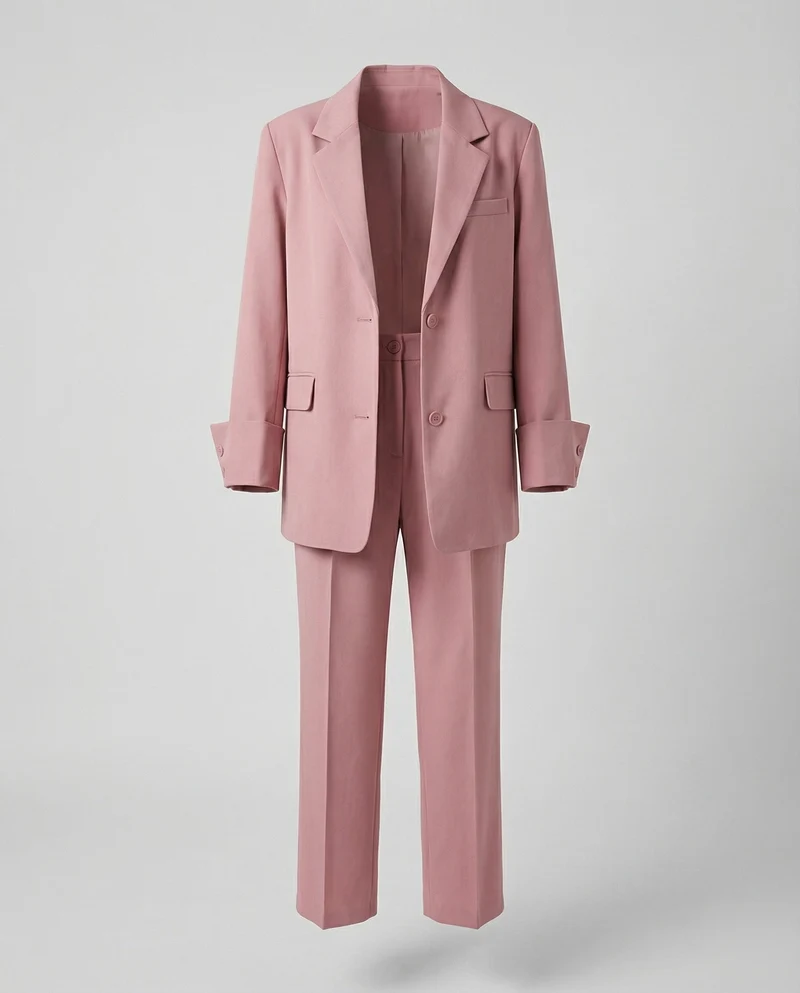 Damen Statement Weitbein Blazer-Hosen-Set