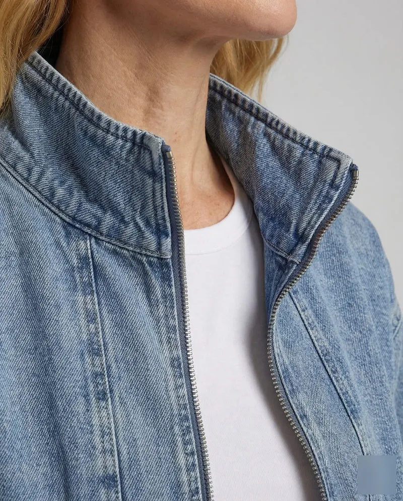 Damen Workwear-Denim-Blouson Reißverschluss