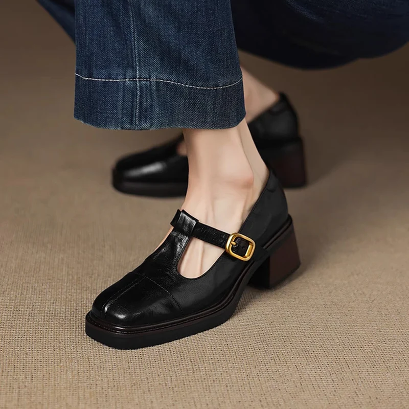 Damen Elegante Ballerinas mit modischer Schnallenverzierung