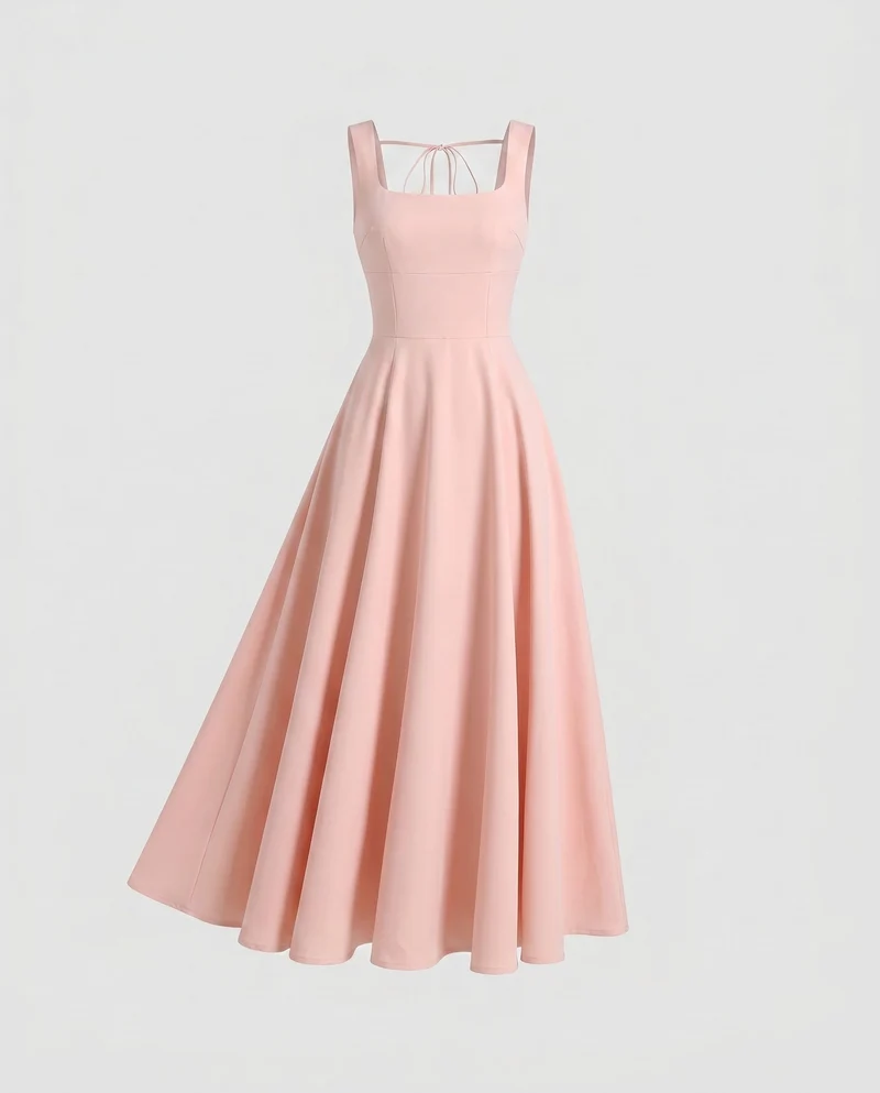 Damen Langarm Kleid mit ausgestelltem Rock Nord Taschen