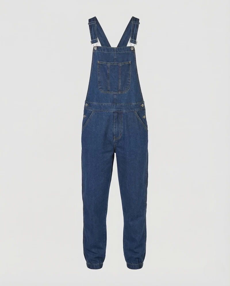 Herren Jeans Latzhose Verstellbare Träger