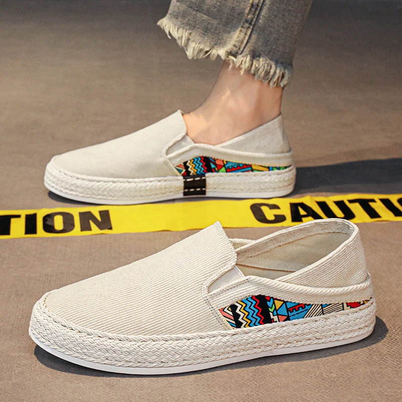 Damen modische und bequeme Slip-On Espadrilles mit farbenfrohen Akzenten