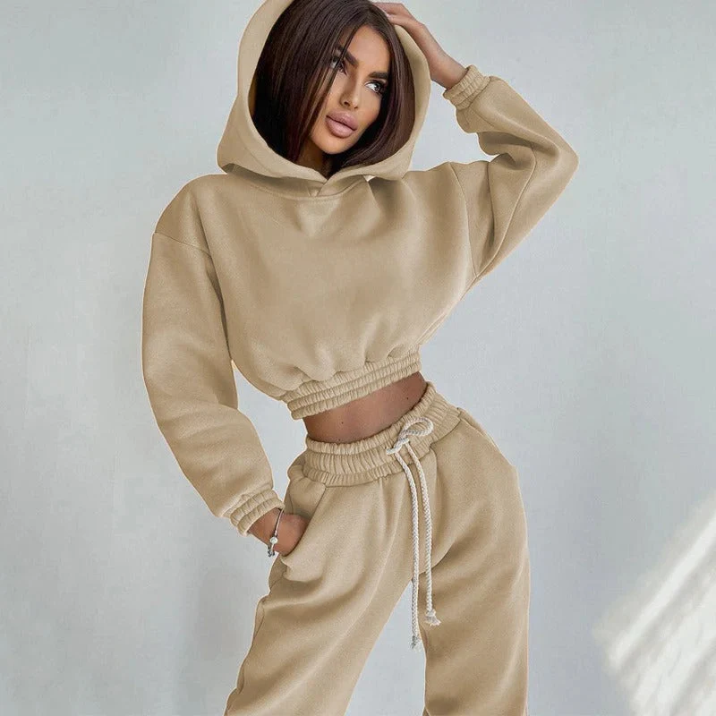 Nord Taschen | Lounge Kleid Lockere Passform Kurzer Kapuzenpullover Verstellbarer Kordelzugbund