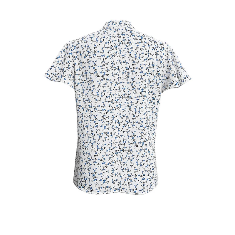 Damen Bluse mit floralem Muster und Rüschenärmeln