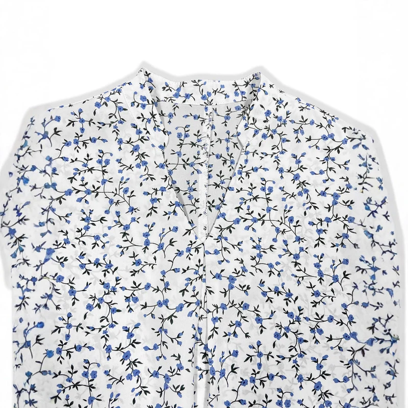 Damen Bluse mit floralem Muster und Rüschenärmeln