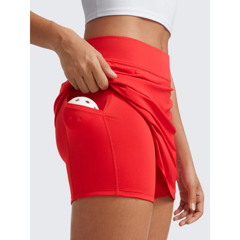 Damen Sportrock mit hohem elastischen Bund und seitlichen Taschen Nord Taschen