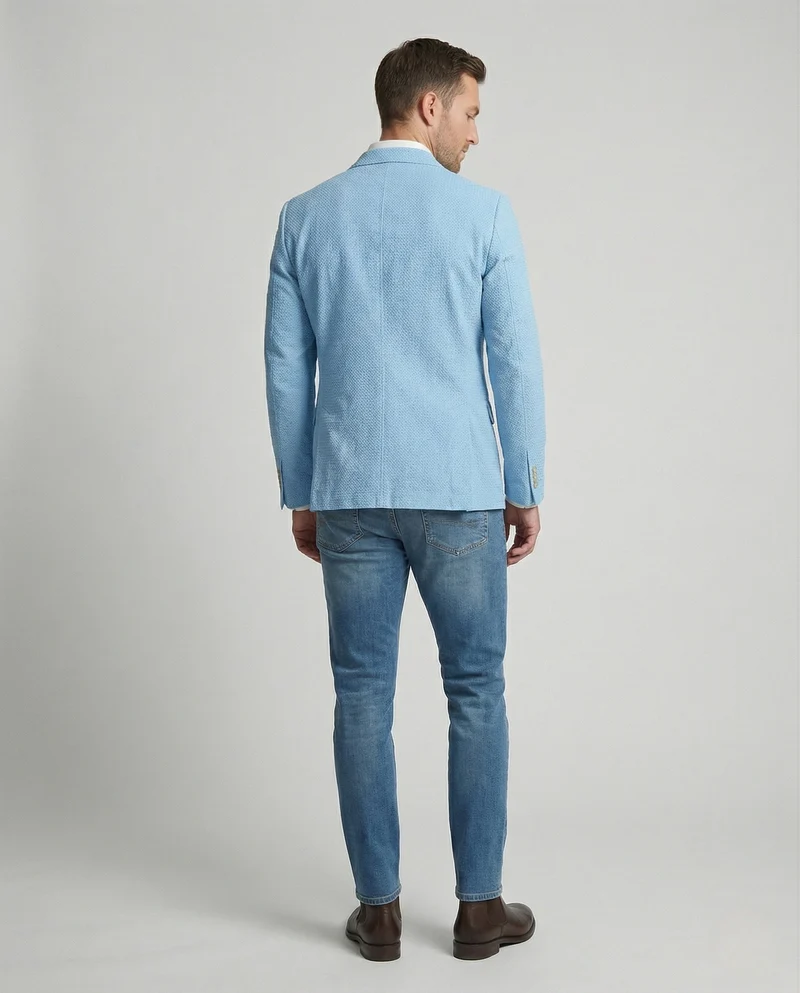 Strukturblazer Tailliert Herren