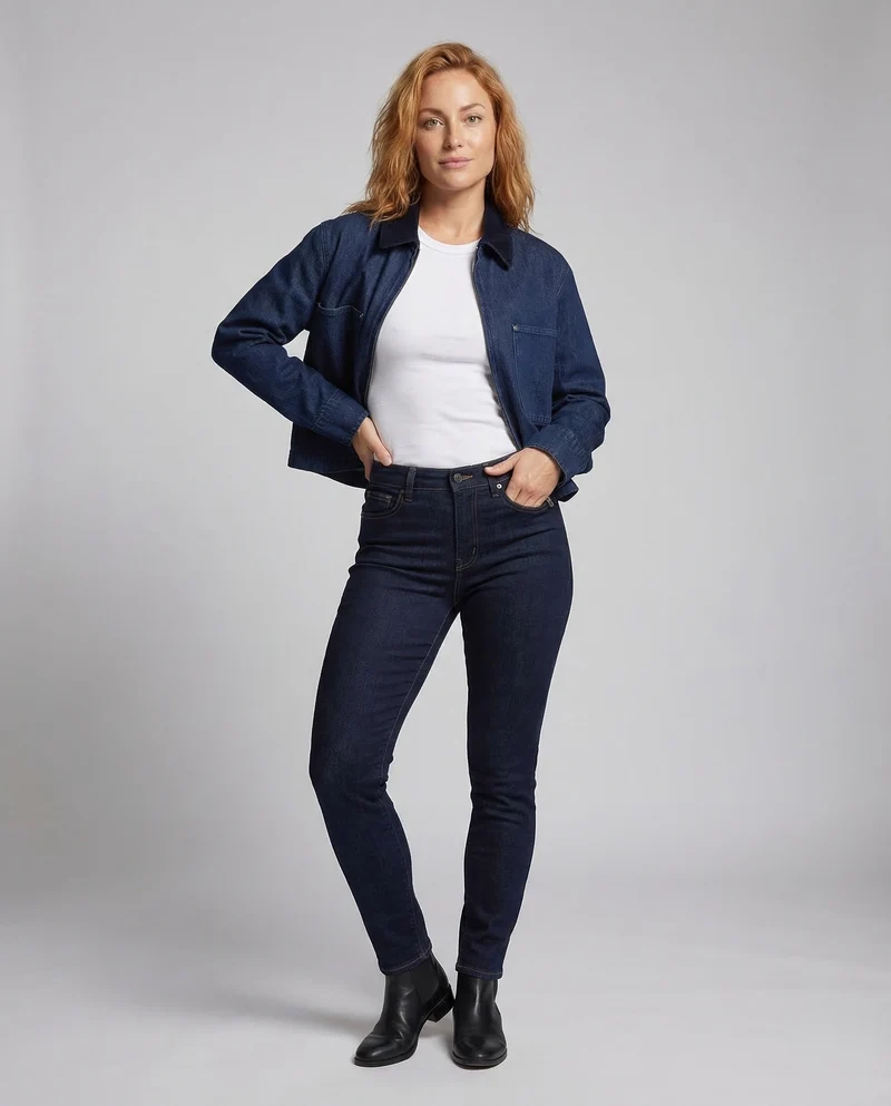Damen Strukturierte Kurzblousonjacke Cordkragen