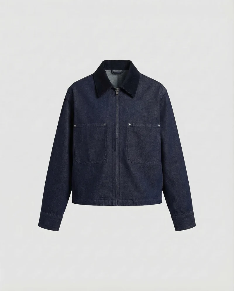 Damen Strukturierte Kurzblousonjacke Cordkragen