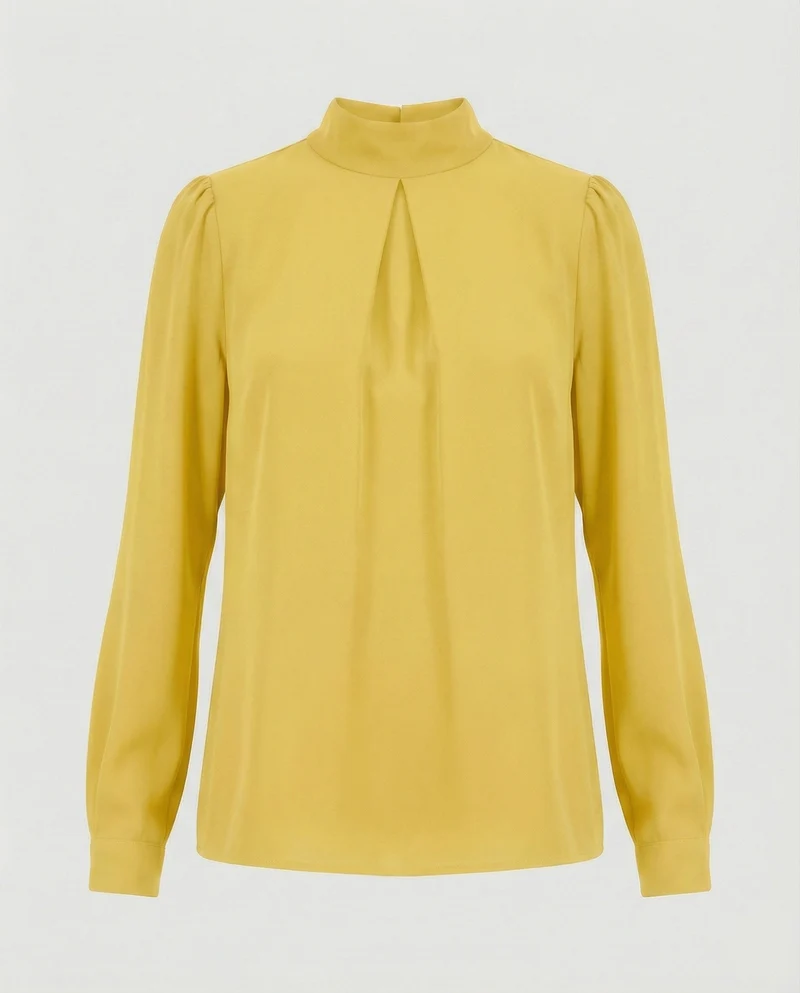 Damen elegante Bluse mit Stehkragen