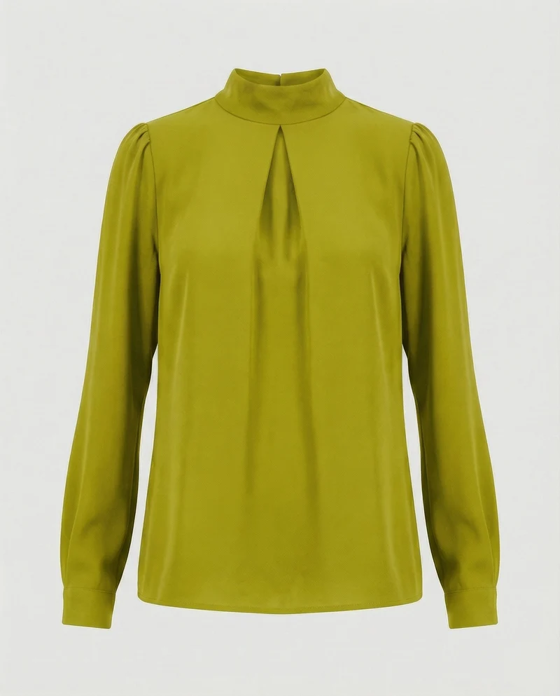 Damen elegante Bluse mit Stehkragen