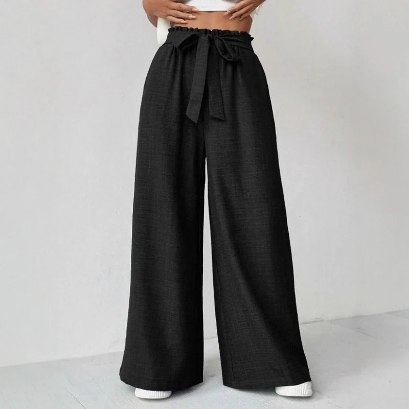 Damen Weit geschnittene Hosen mit verstellbarem Bund