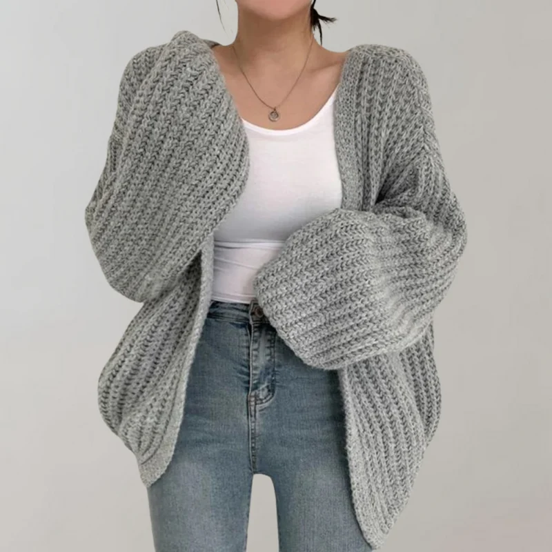 Grobstrick-Strickjacke für Damen