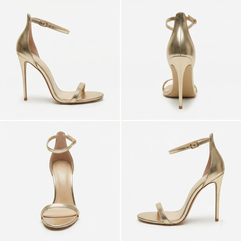 Fischmundschnalle Stiletto Absatz Hohe Absatzsandalen