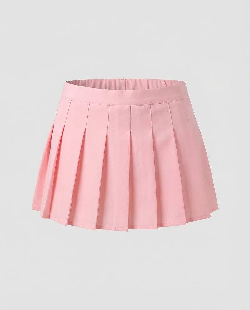Damen Minirock Falten Stretch