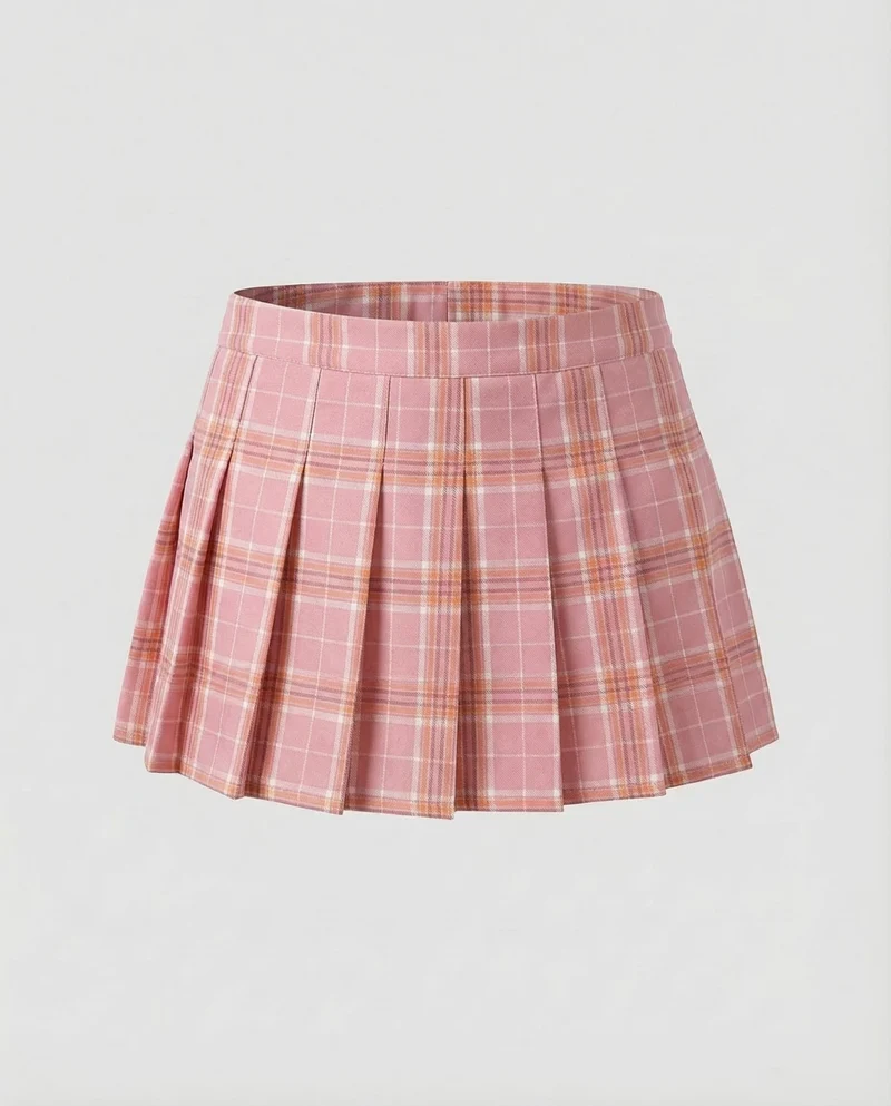 Damen Minirock Falten Stretch