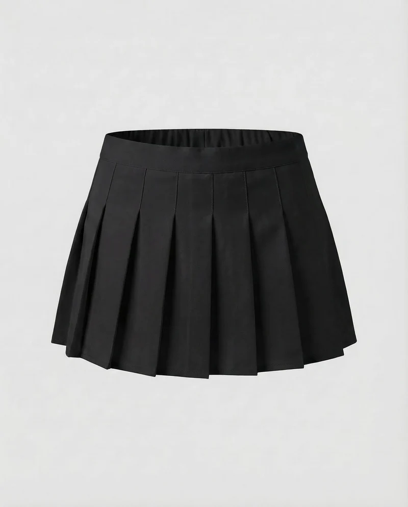 Damen Minirock Falten Stretch