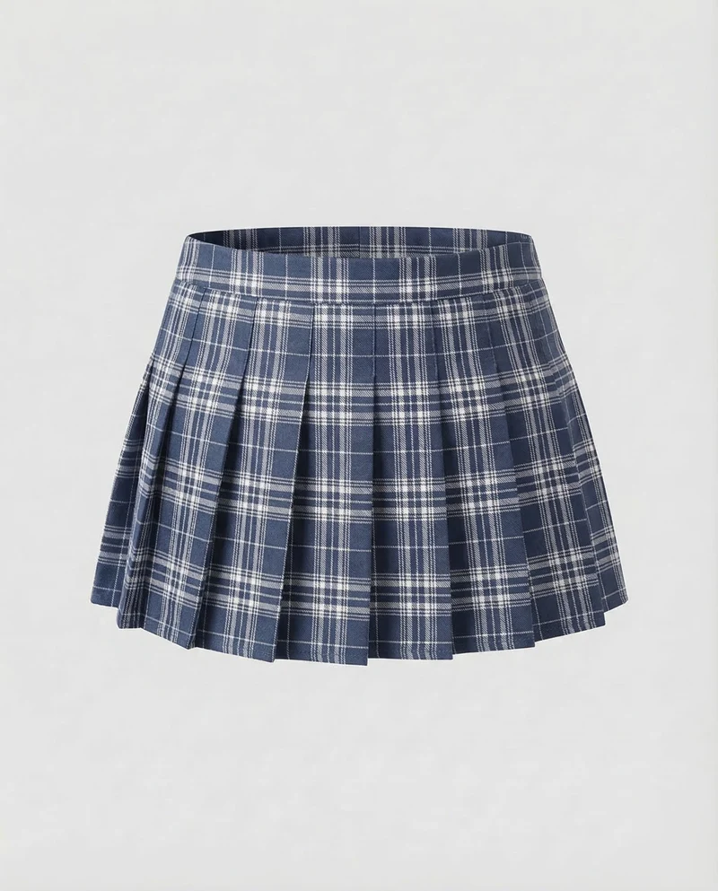 Damen Minirock Falten Stretch