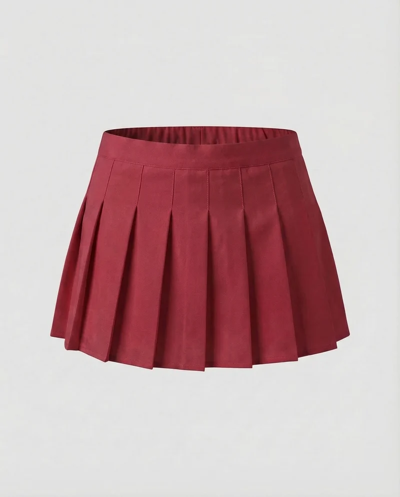 Damen Minirock Falten Stretch
