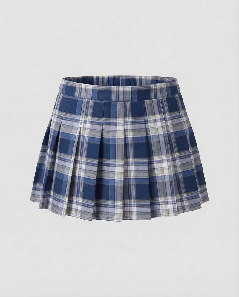 Damen Minirock Falten Stretch