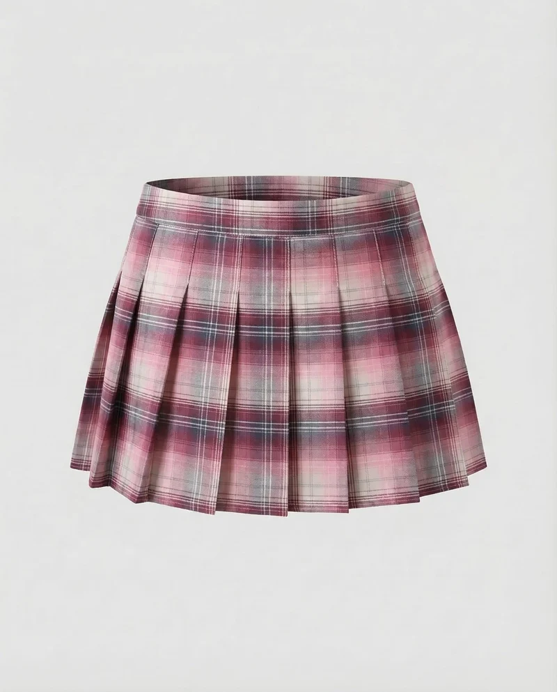 Damen Minirock Falten Stretch