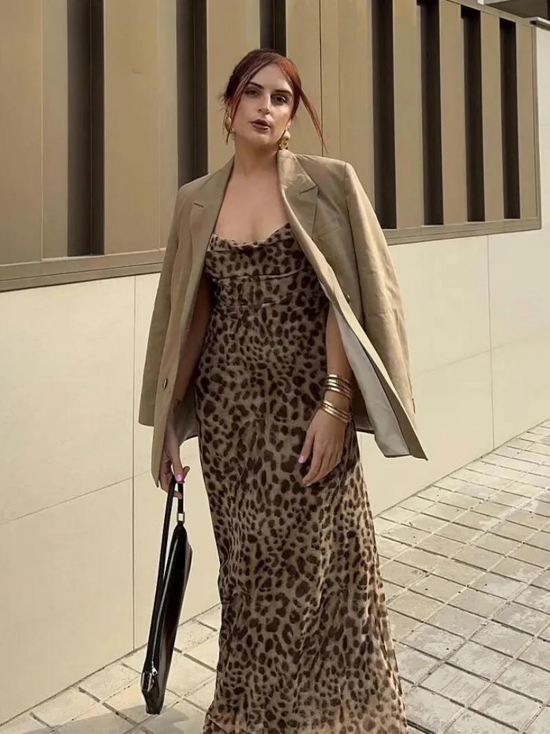 Schicke Kleid mit Leopardenmuster für Damen