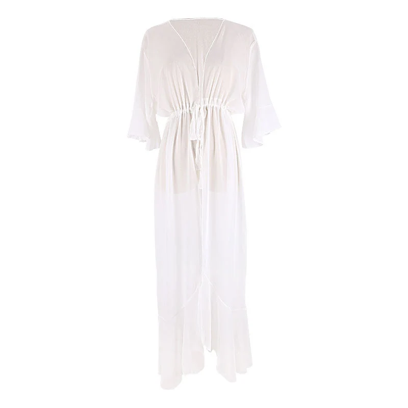 Damen Strandkimono mit luxuriösem Wellenmuster