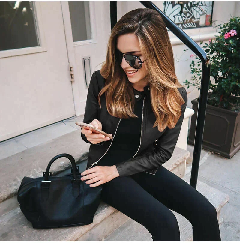 Italienische Lederjacke