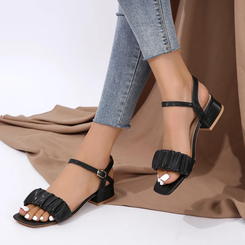Damen komfortable Sandalen mit dekorativem Knoten-Design