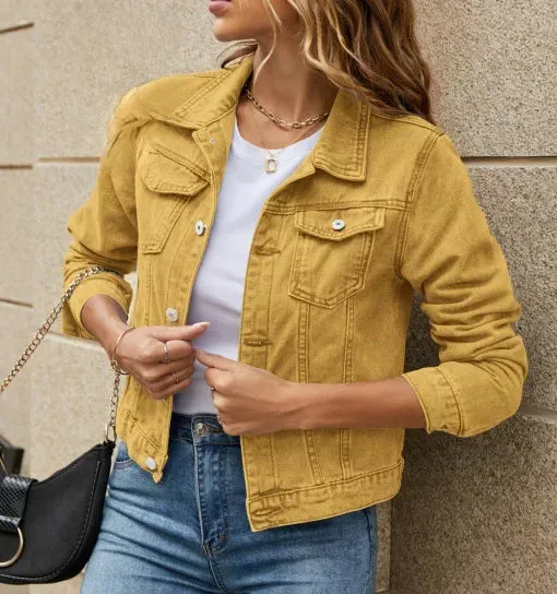 Lässige Denim Jacke für Damen