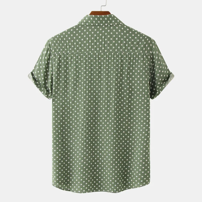 Damen Kurzarmbluse im modernen Polka-Dots-Design mit luftiger Passform Nord Taschen