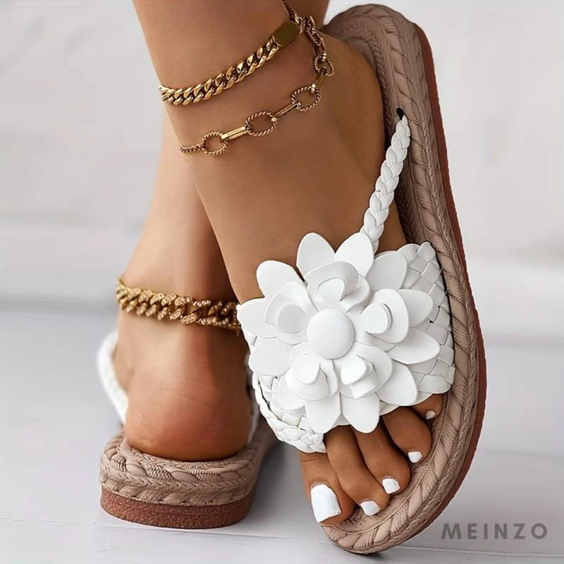 Nord Taschen | Damen-Sandalen mit Offener Zehenspitze und Eleganten Geflochtenen Riemen