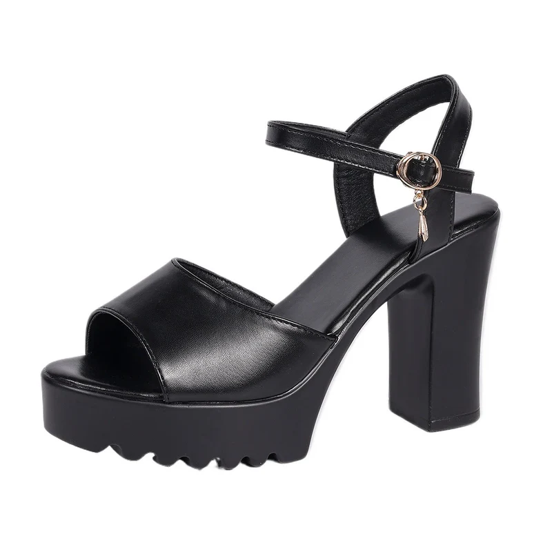 Damen Elegante Plateau-Sandalen mit Klickverschluss
