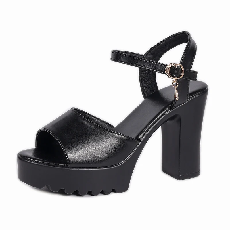 Damen Elegante Plateau-Sandalen mit Klickverschluss