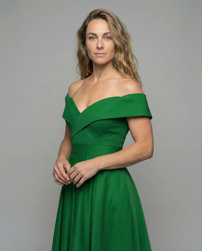 Damen elegante Ballrobe mit Tellerfaltenrock