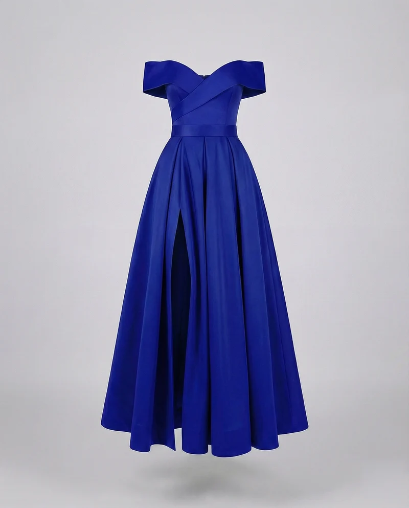 Damen elegante Ballrobe mit Tellerfaltenrock