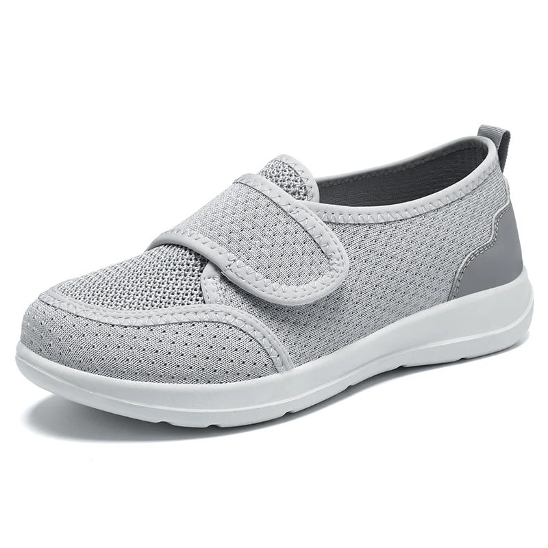 Damen Bequeme Slip-On Sportschuhe mit elastischem Klettverschluss und atmungsaktivem Mesh-Obermaterial Nord Taschen