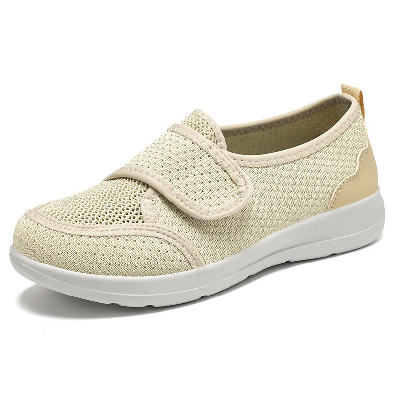 Damen Bequeme Slip-On Sportschuhe mit elastischem Klettverschluss und atmungsaktivem Mesh-Obermaterial Nord Taschen