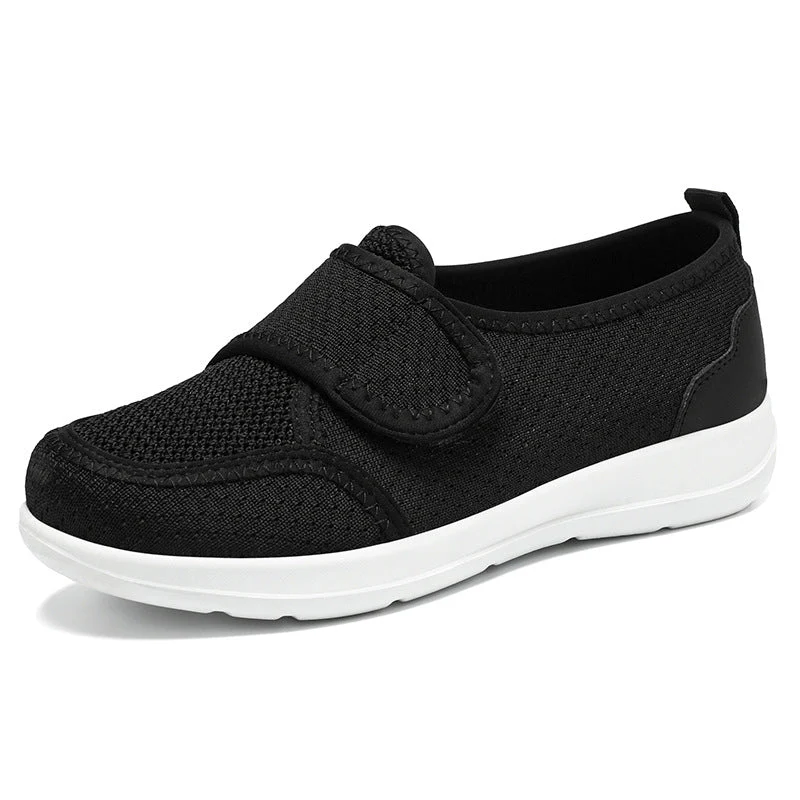 Damen Bequeme Slip-On Sportschuhe mit elastischem Klettverschluss und atmungsaktivem Mesh-Obermaterial Nord Taschen